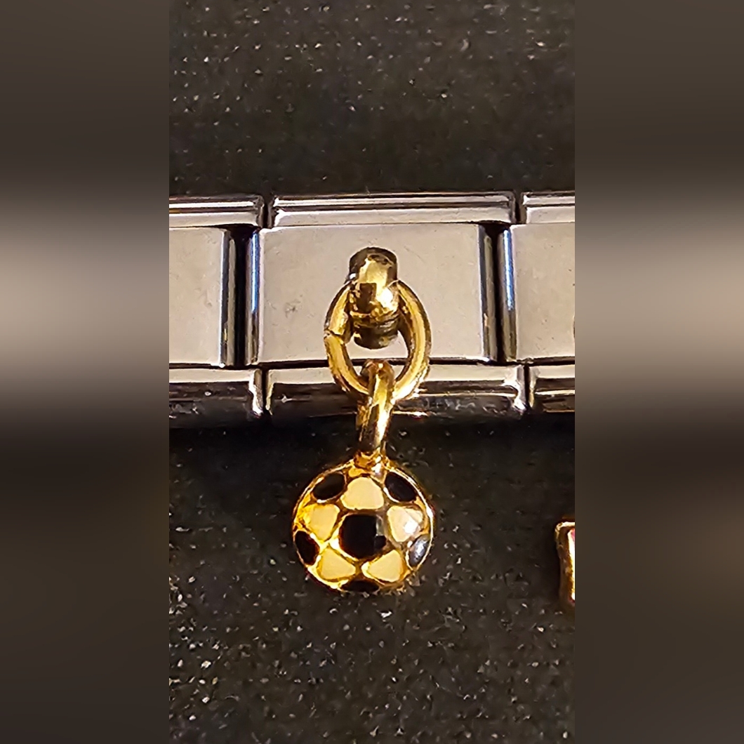 Soccer Ball Dandle Italian Charm